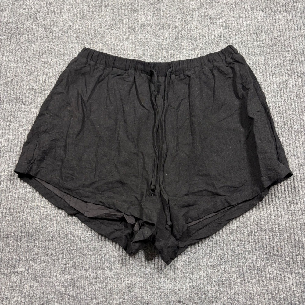 Talulah Shorts Womens L Black Elastic Drawstring Waist Casual Shorts